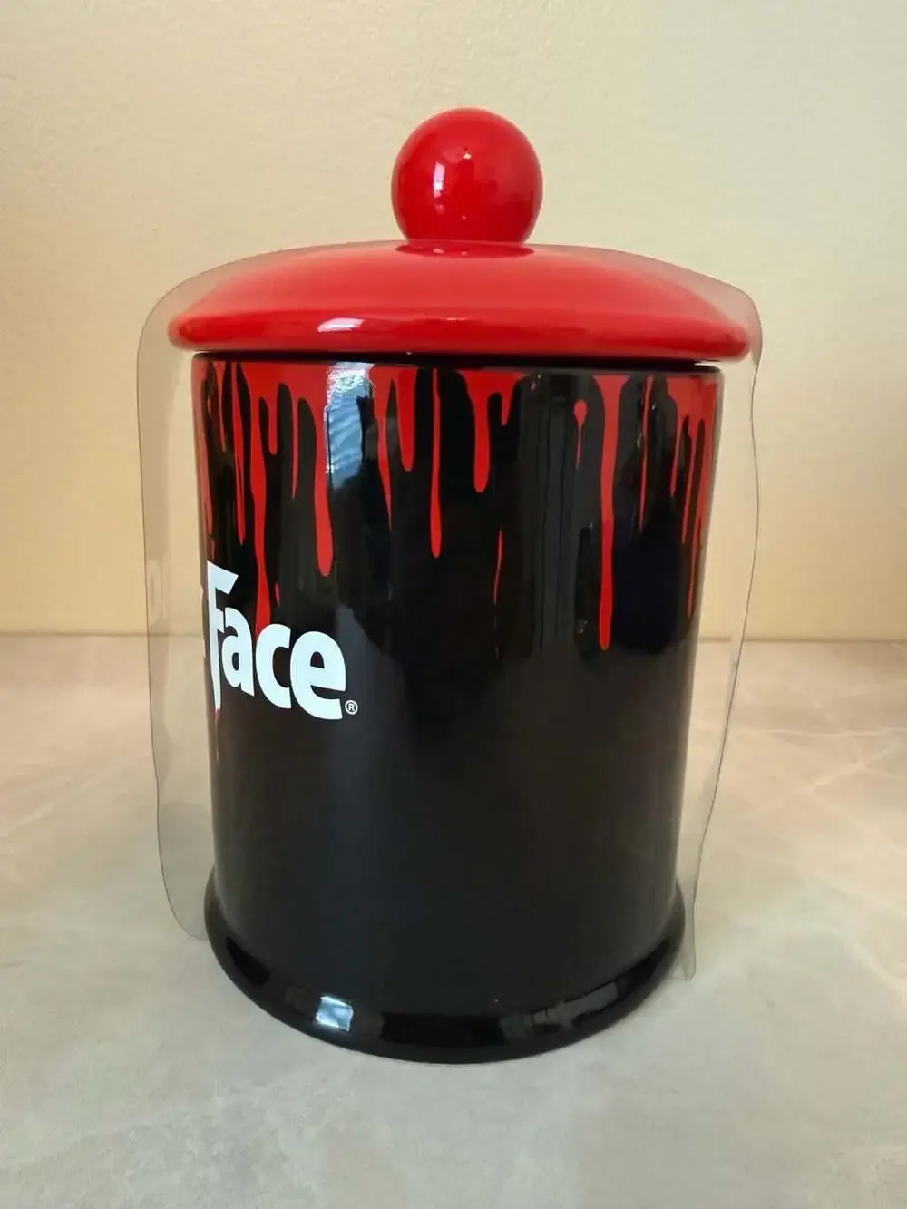 Scream Ghost Face Bloody Ceramic Cookie Jar Canister